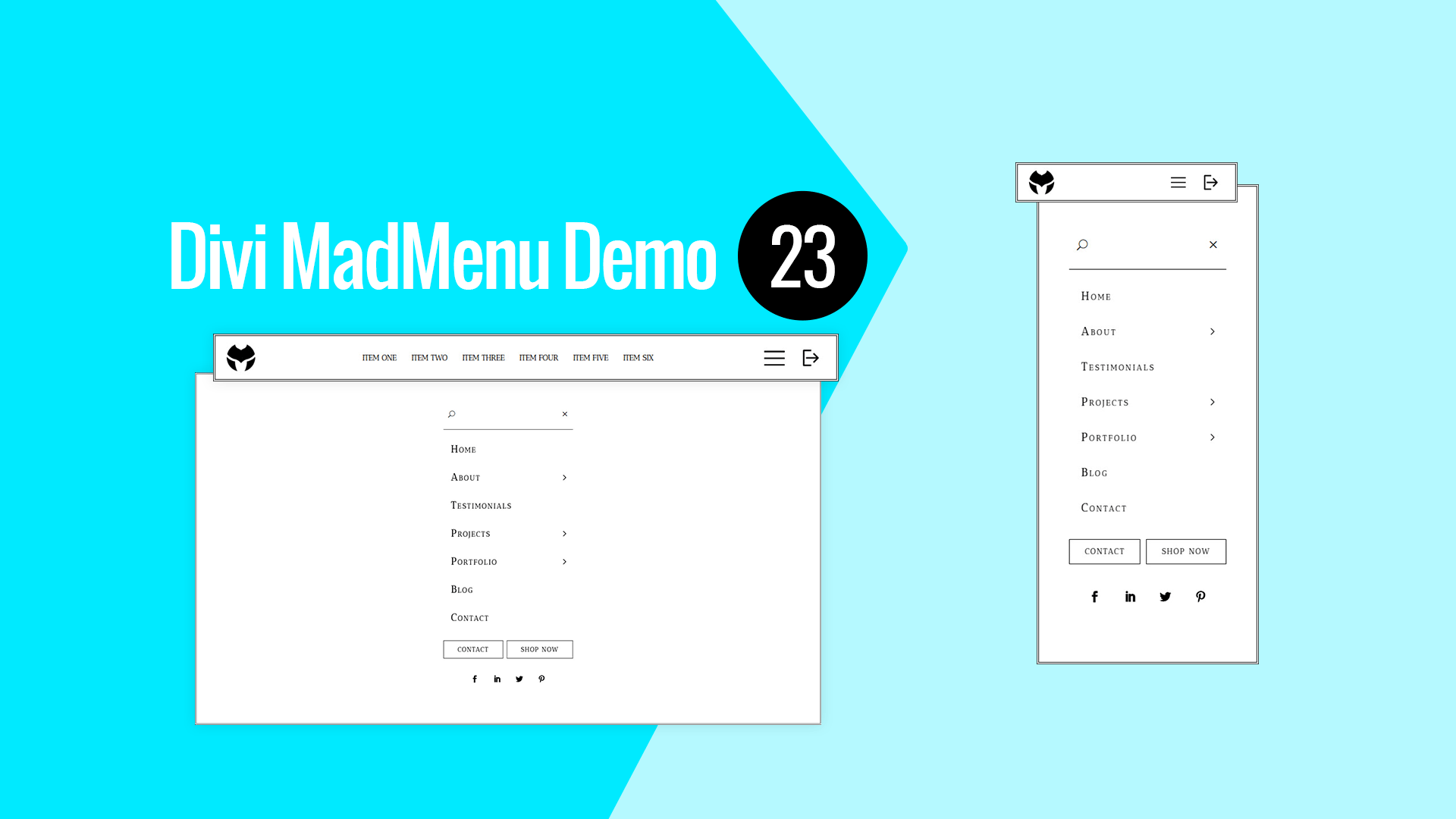 Divi MadMenu Header Template 23 – Fullscreen Header