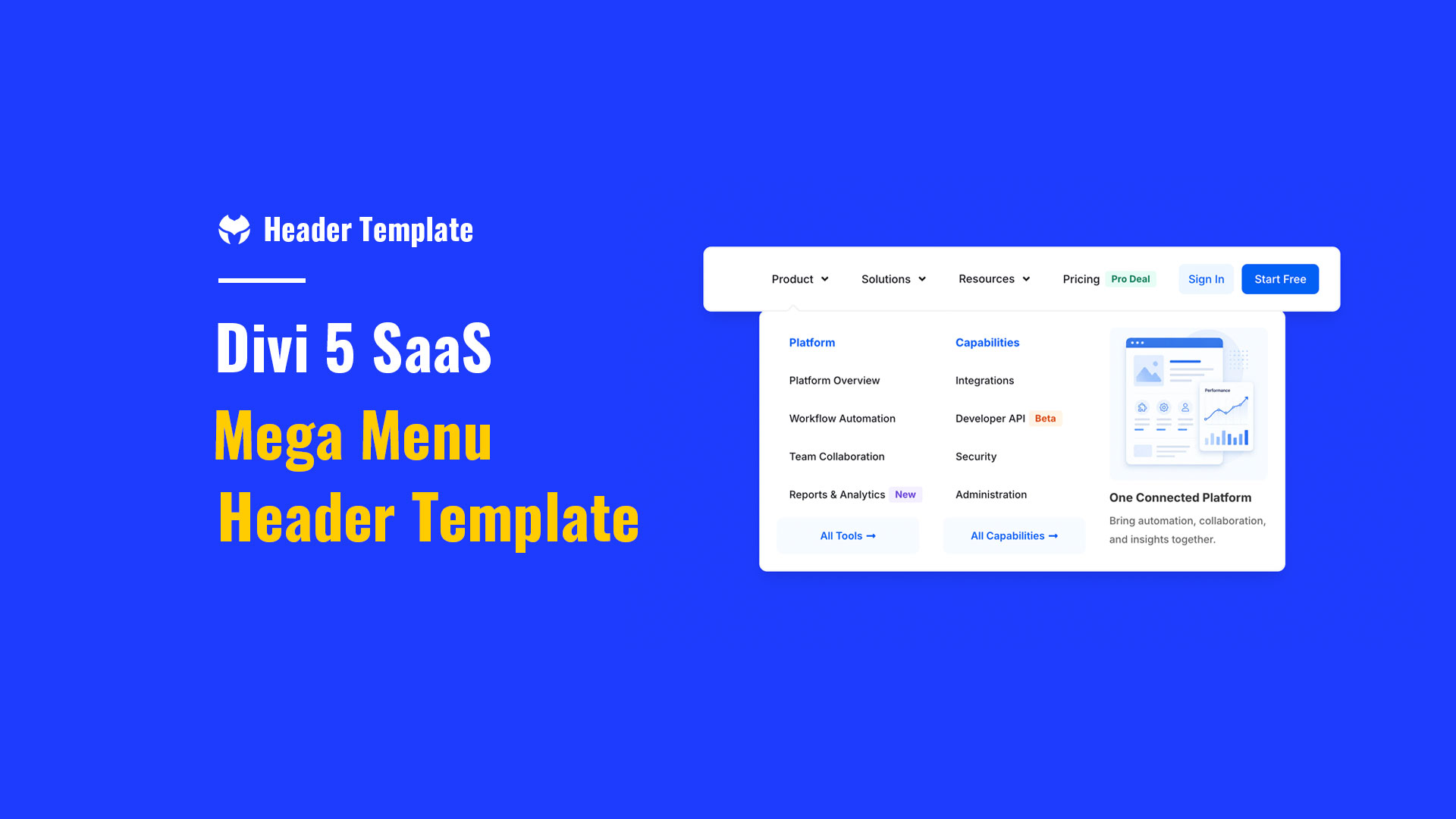 Divi MadMenu Mega Menu 2 – SaaS
