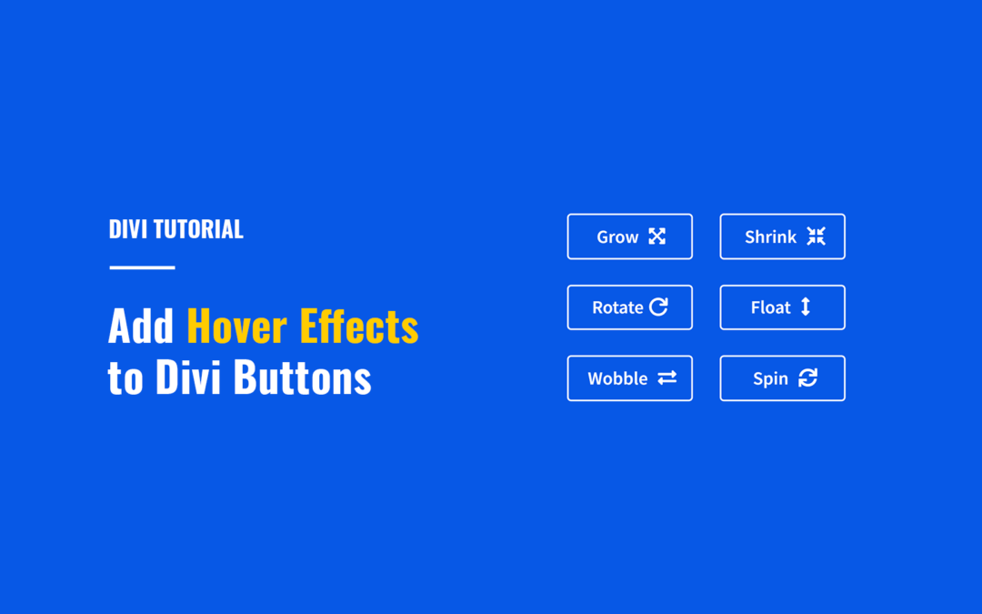 11 Hover Effects for Divi Button Module