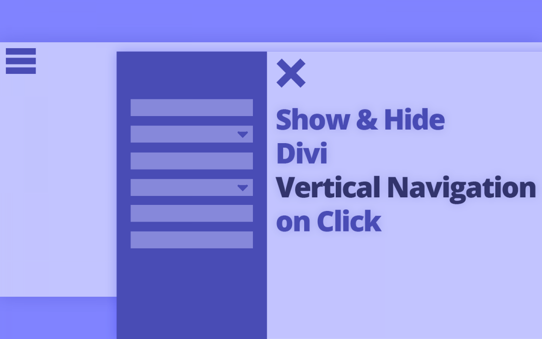 Show and Hide Divi Vertical Navigation on Click