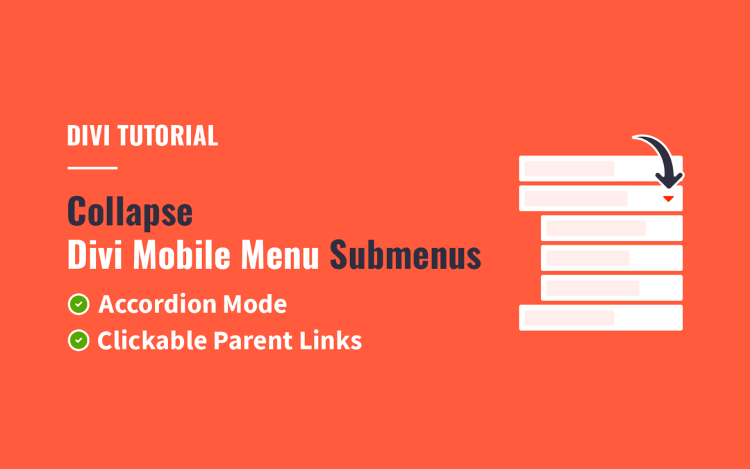 How To Collapse Divi Mobile Menu Submenus And Keep Parent Links Clickable On Mobile