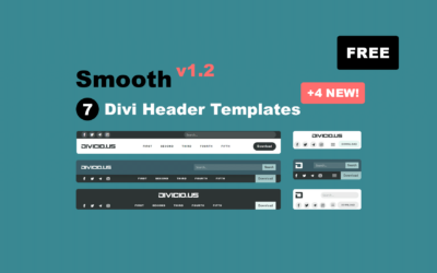 Smooth Update: Added 4 New Divi Header Templates (Free Download)