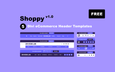 Meet Shoppy – a FREE Divi eCommerce Header Templates Pack