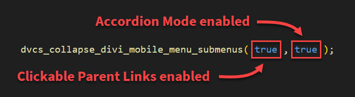 Enable accordion mode and clickable parent links
