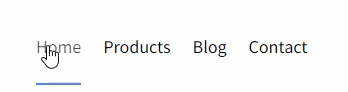 Add underline hover effect to Divi menu items animating from left.