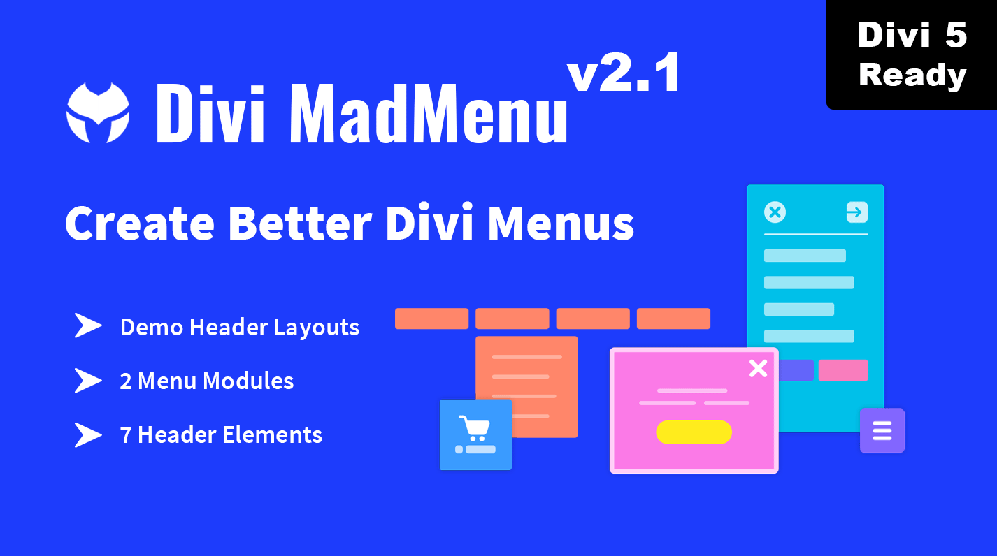 Divi MadMenu v2.1. Compatible with Divi 5.