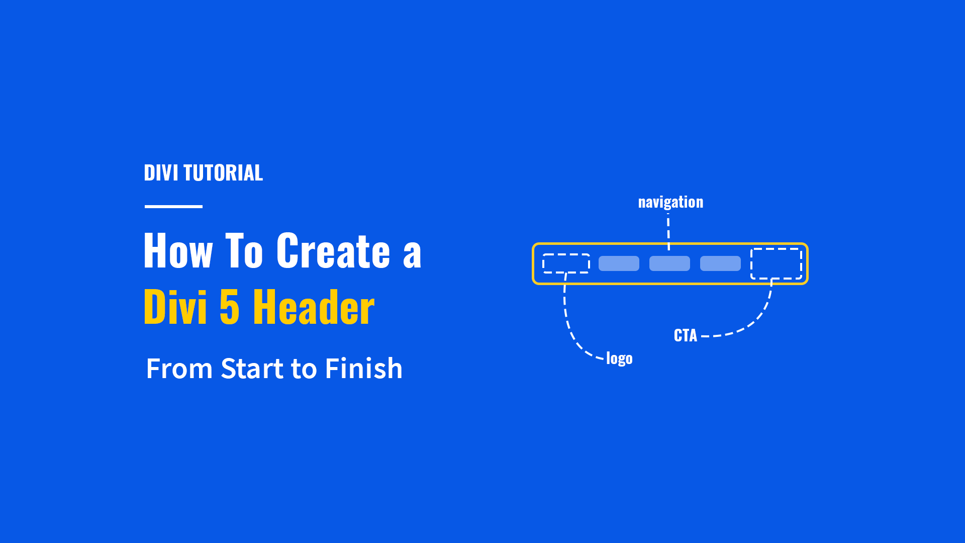 How to create a Divi 5 header from start to finish.