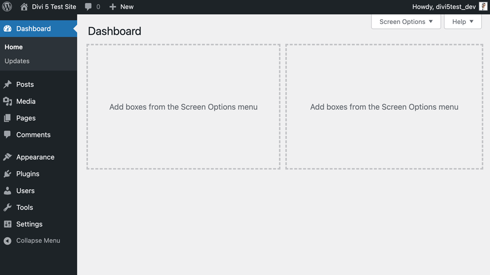 Start with a fresh WordPress installation.