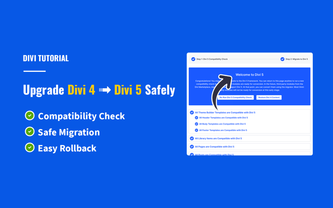7 Steps to Safely Upgrade From Divi 4 to Divi 5