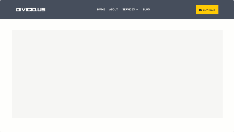 Divi sticky header desktop demo.