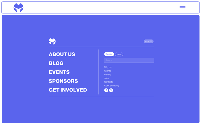 Divi MadMenu off-canvas header demo