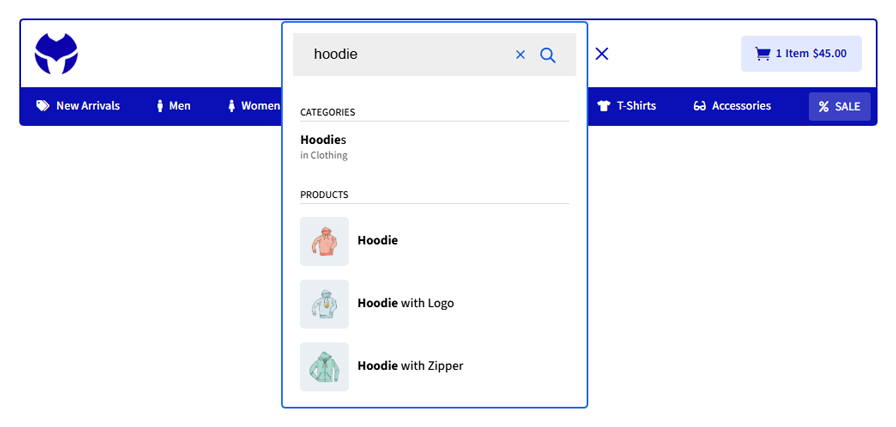 Divi MadMenu WooCommerce header demo