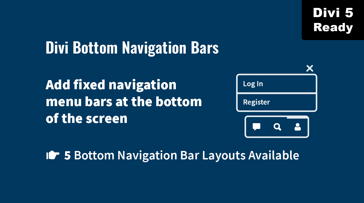 Divi Bottom Navigation Bar Layouts
