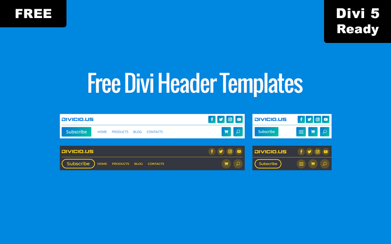 Free Divi Header Templates