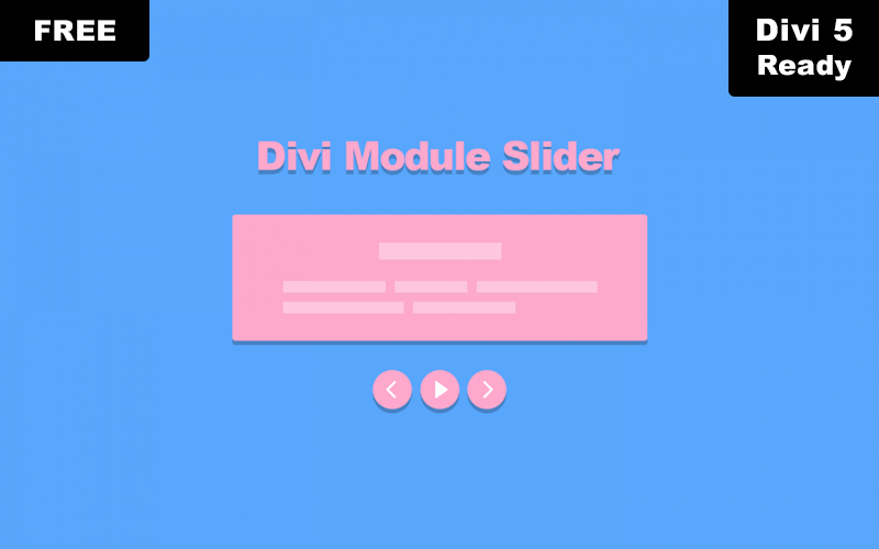 Free Divi Module Sliders with Play and Pause Controls